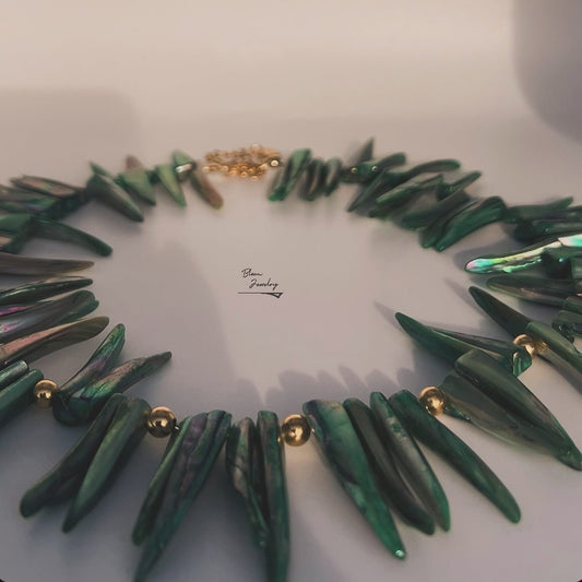 Verde Marea Necklace-BLOOM HAND MADE COLLECTION