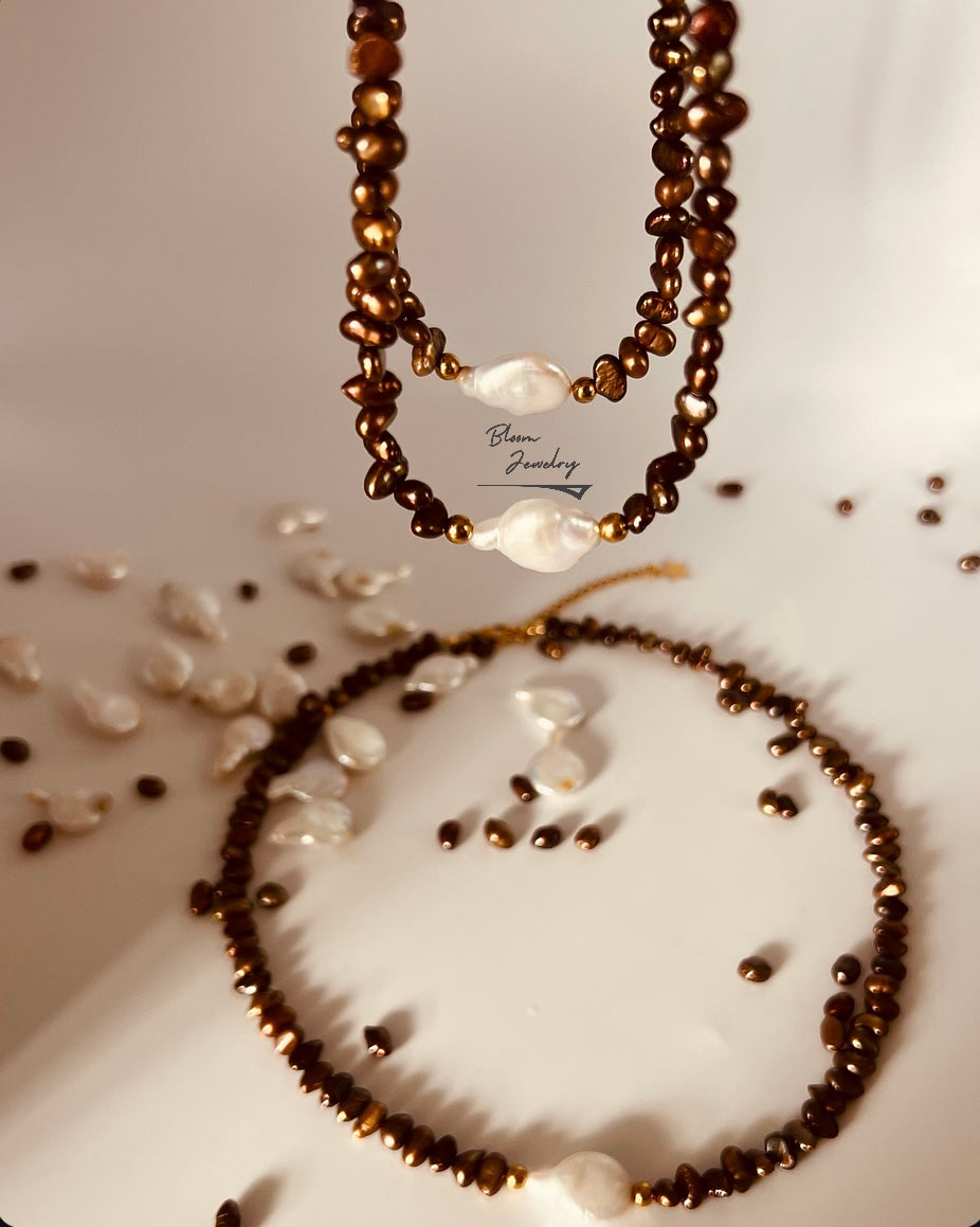 Nácar Luxe Necklace-HAND MADE BLOOM COLLECTION